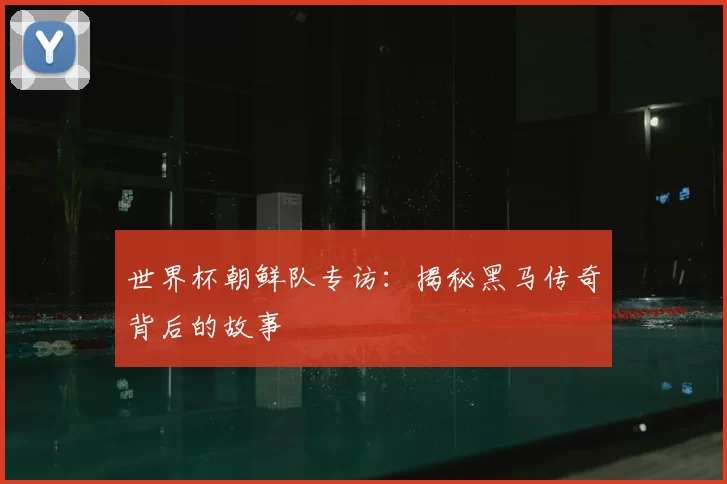 世界杯朝鲜队专访:揭秘黑马传奇背后的故事